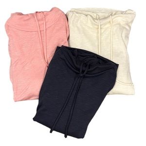 Neon Soul Hooded Lightweight Athletic Lounge Shirt BUNDLE OF 3 SIZE LARGE